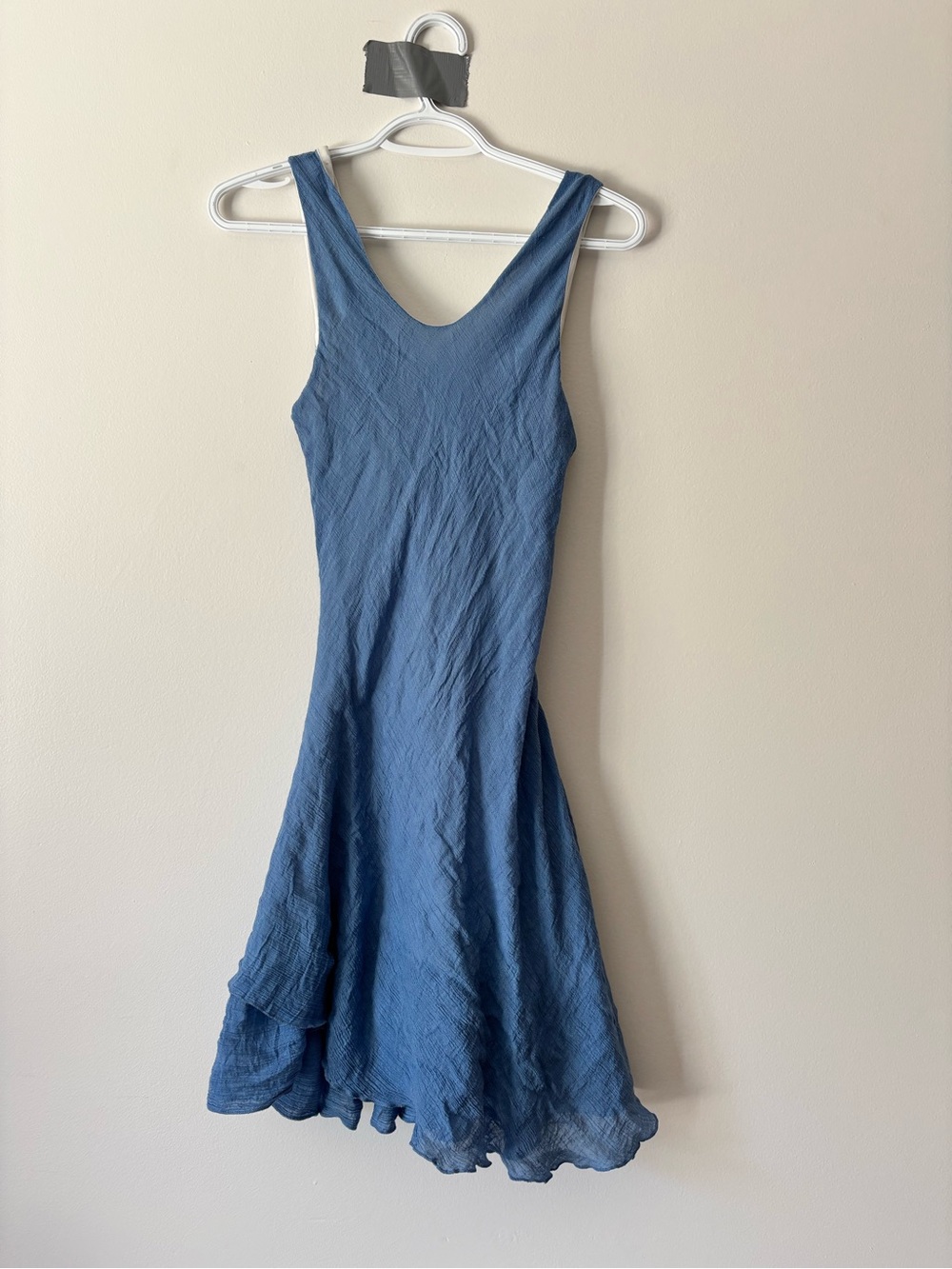 Blue Sleeveless A-Line Dress
